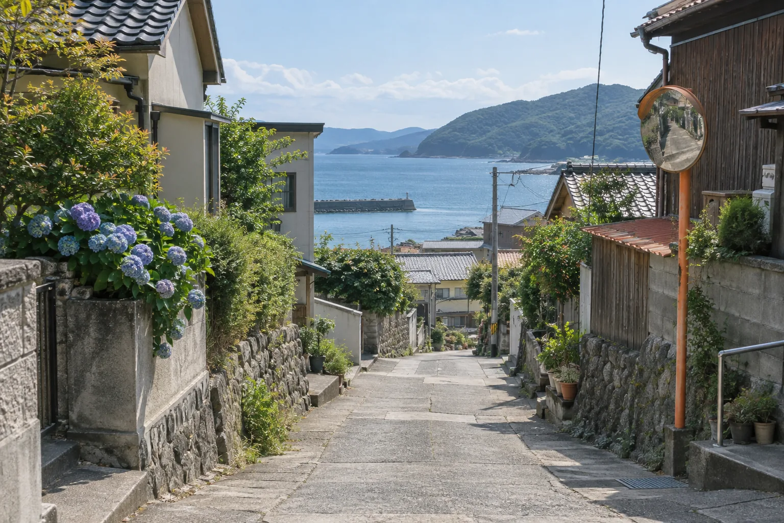 通往海边的安静街道